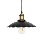 GLOBOSTAR® MARGI 999-0229 Vintage Κρεμαστό Φωτιστικό Οροφής με Ντουί 1 x E27 AC 220-240V IP20 - Μαύρο & Χρυσό - Μ26 x Π26 x Υ14cm - Image 3