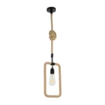 GLOBOSTAR® MALVERN 999-0234 Vintage Κρεμαστό Φωτιστικό Οροφής με Ντουί 1 x E27 AC 220-240V IP20 - Μαύρο & Μπεζ - Μ18.5 x Π4 x Υ41.5cm - Image 2