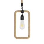 GLOBOSTAR® MALVERN 999-0234 Vintage Κρεμαστό Φωτιστικό Οροφής με Ντουί 1 x E27 AC 220-240V IP20 - Μαύρο & Μπεζ - Μ18.5 x Π4 x Υ41.5cm - Image 3