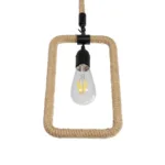 GLOBOSTAR® MALVERN 999-0234 Vintage Κρεμαστό Φωτιστικό Οροφής με Ντουί 1 x E27 AC 220-240V IP20 - Μαύρο & Μπεζ - Μ18.5 x Π4 x Υ41.5cm - Image 4