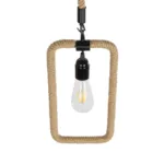 GLOBOSTAR® MALVERN 999-0234 Vintage Κρεμαστό Φωτιστικό Οροφής με Ντουί 1 x E27 AC 220-240V IP20 - Μαύρο & Μπεζ - Μ18.5 x Π4 x Υ41.5cm - Image 5