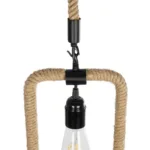 GLOBOSTAR® MALVERN 999-0234 Vintage Κρεμαστό Φωτιστικό Οροφής με Ντουί 1 x E27 AC 220-240V IP20 - Μαύρο & Μπεζ - Μ18.5 x Π4 x Υ41.5cm - Image 6