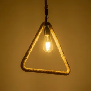 GLOBOSTAR® MALVERN 999-0235 Vintage Κρεμαστό Φωτιστικό Οροφής με Ντουί 1 x E27 AC 220-240V IP20 - Μαύρο & Μπεζ - Μ38 x Π4 x Υ42.5cm