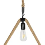 GLOBOSTAR® MALVERN 999-0235 Vintage Κρεμαστό Φωτιστικό Οροφής με Ντουί 1 x E27 AC 220-240V IP20 - Μαύρο & Μπεζ - Μ38 x Π4 x Υ42.5cm - Image 6