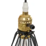 GloboStar® ELMA 999-0239 Μοντέρνο Επιτραπέζιο Φωτιστικό Πορτατίφ Μονόφωτο 1 x E27 IP20 Μπεζ Ξύλο με Μαύρο Μέταλλο - Μ35 x Π20 x Υ43cm - Image 5