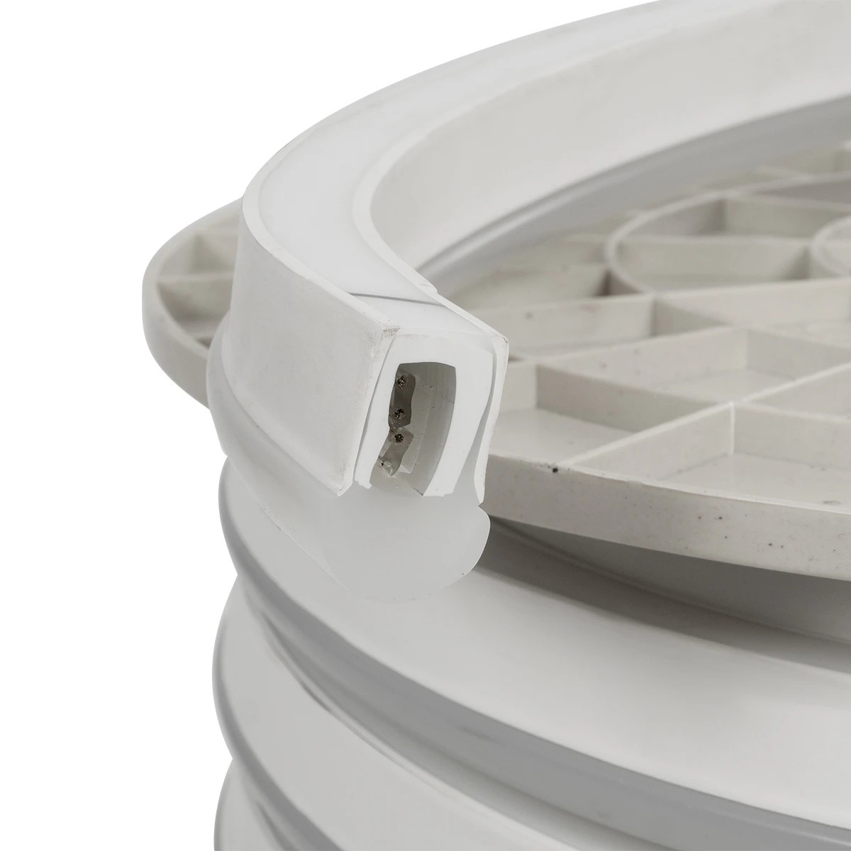 GloboStar® 999-0245 OVALE 120° Degree Neon Flex Epistar LED SMD 5050 1m 18W/m 60LED/m 1260lm/m 120° DC 230V Αδιάβροχη IP68 RGB Dimmable Μ100 x Π2.6 x Υ1.7cm - Image 4