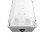 GLOBOSTAR® VIGAS 999-0250 Γραμμικό Βιομηχανικό Φωτιστικό Σκαφάκι Tri-Proof με Μεταλλικά Clips για 2 x Λάμπες T8 G13 90cm Τύπου Φθορίου LED Τροφοδοσίας Ενός Άκρου 120° AC 220-240V Αδιάβροχο IP65 - Γκρι με Διάφανο Κάλυμμα Πλαστικό PC - Μ100 x Π15 x Υ10cm - Image 4