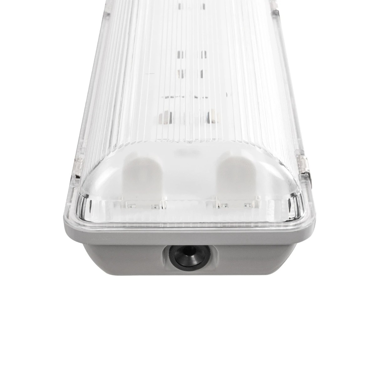 GLOBOSTAR® VIGAS 999-0250 Γραμμικό Βιομηχανικό Φωτιστικό Σκαφάκι Tri-Proof με Μεταλλικά Clips για 2 x Λάμπες T8 G13 90cm Τύπου Φθορίου LED Τροφοδοσίας Ενός Άκρου 120° AC 220-240V Αδιάβροχο IP65 - Γκρι με Διάφανο Κάλυμμα Πλαστικό PC - Μ100 x Π15 x Υ10cm - Image 4