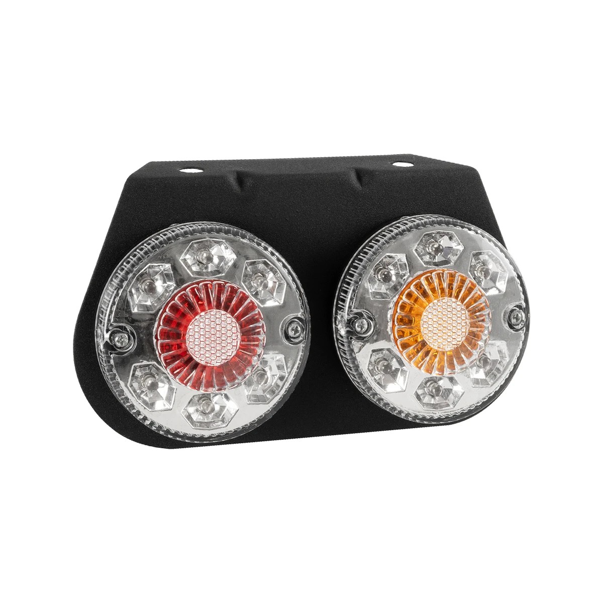 GLOBOSTAR® TAILIGHT 999-0251 Πίσω Φανάρι Οχημάτων LED 9W 360lm 180° DC 24V Αδιάβροχο IP66 Πορτοκαλί & Κόκκινο & Ψυχρό Λευκό 6000K - Μ18.5 x Π5 x Υ10cm - Πακέτο 2 Τεμαχίων - 1 Χρόνο Εγγύηση