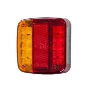 GLOBOSTAR® TAILIGHT 999-0257 Πίσω Φανάρι Οχημάτων LED 9W 360lm 180° DC 12V Αδιάβροχο IP66 Πορτοκαλί & Κόκκινο - Μ10.3 x Π10.3 x Υ3cm - Πακέτο 2 Τεμαχίων - 1 Χρόνο Εγγύηση