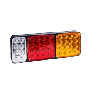 GLOBOSTAR® TAILIGHT 999-0259 Πίσω Φανάρι Οχημάτων LED 9W 360lm 180° DC 24V Αδιάβροχο IP66 Πορτοκαλί & Κόκκινο & Ψυχρό Λευκό 6000K - Μ42 x Π4.3 x Υ15.4cm - Πακέτο 2 Τεμαχίων - 1 Χρόνο Εγγύηση