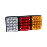 GLOBOSTAR® TAILIGHT 999-0260 Πίσω Φανάρι Οχημάτων LED 9W 360lm 180° DC 24V Αδιάβροχο IP66 Πορτοκαλί & Κόκκινο & Ψυχρό Λευκό 6000K - Μ33 x Π2.4 x Υ14cm - Πακέτο 2 Τεμαχίων - 1 Χρόνο Εγγύηση
