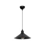 GloboStar® FERRO 203-0084 Μοντέρνο Κρεμαστό Φωτιστικό Καμπάνα Μονόφωτο 1 x E27 IP20 Μαύρο Πλαστικό - Μ30 x Π30 x Υ90cm - Image 3