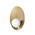 GLOBOSTAR® PLATO 203-0278 Vintage Φωτιστικό Τοίχου - Απλίκα με Ντουί 1 x E27 AC 220-240V IP20 - Χρυσό & Λευκό - M40 x Π19 x Υ40cm