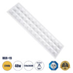 GloboStar® ZEUS 60973 Χωνευτό LED Panel 120x30cm 48W 6960lm 120° CRI≥86Ra UGR<19 Anti-Glare Shield Diffuser AC 220-240V IP44 Μ60 x Π60 x Υ3.3cm - Θερμό Λευκό 2700K - Bridgelux High Lumen Chips - TÜV Certified Driver - 5 Years Warranty