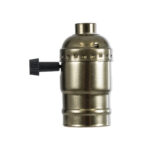 GloboStar® 78964 Ντουί Vintage Industrial Retro E27 με Διακόπτη ON/OFF - Μπρούτζινο - Μ5.5 x Π3.6 x Υ7cm - Image 3