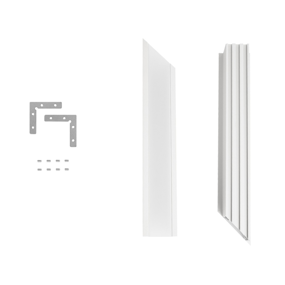 GLOBOSTAR® ALP-CORNER-SIDE90 RECESSA 61788 Χωνευτό Προφίλ Αλουμινίου Γωνία με Λευκό Γαλακτερό Πατητό Κάλυμμα για Ταινίες LED IP20 - Λευκό Ματ - Μ30 x Π3.5 x Υ4cm - Image 8