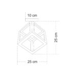 GloboStar® CUBE 00799 Μοντέρνο Φωτιστικό Οροφής Πλέγμα Μονόφωτο 1 x E27 IP20 Μαύρο & Χάλκινο Μέταλλο Μ25 x Π25 x Υ25cm - Image 9