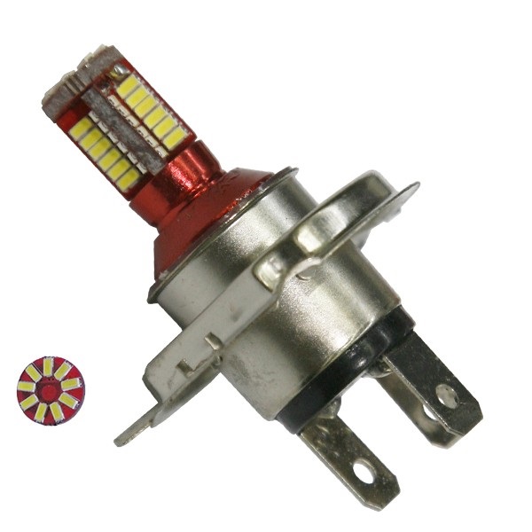 GloboStar® 40138 Λάμπα Αυτοκίνητου H4 Can Bus LED με 57 SMD 4014 4,5W 460lm 360° DC 12V IP20 Ψυχρό Λευκό 6000K