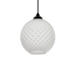 GLOBOSTAR® KEGEL 206-0004 Μοντέρνο Κρεμαστό Φωτιστικό Οροφής με Ντουί 1 x E27 AC 220-240V IP20 - Λευκό - Μ20 x Π20 x Υ20cm