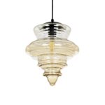 GLOBOSTAR® CORTE 206-0029 Μοντέρνο Κρεμαστό Φωτιστικό Οροφής με Ντουί 1 x E27 AC 220-240V IP20 - Mελί - Μ25 x Π25 x Υ30cm