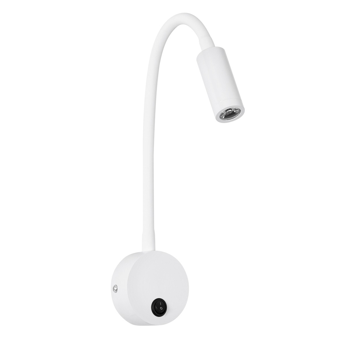 GLOBOSTAR® GOOSE 61688 Μοντέρνο Φωτιστικό Τοίχου - Απλίκα Ξενοδοχείου Reading Light LED 3W 300lm 36° AC 220-240V IP20 Θερμό Λευκό 2700K - CREE XPE Chip & TÜV SÜD Driver - Λευκό Ματ - Μ6.5 x Π15 x Υ24.5cm - 3 Χρόνια Εγγύηση