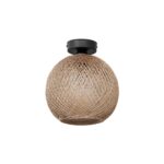 GloboStar® CORDE 203-0270 Μοντέρνο Φωτιστικό Οροφής Μπάλα Μονόφωτο 1 x E27 IP20 Μπέζ Σχοίνι - Μ26 x Π26 x Υ30cm