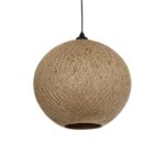 GLOBOSTAR® SOLEI 205-0001 Boho Κρεμαστό Φωτιστικό Οροφής με Ντουί 1 x E27 AC 220-240V IP20 - Μπεζ - M40 x Π40 x Υ45cm