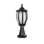 GloboStar® VERDI 203-0231 Vintage Επιδαπέδιο Φωτιστικό Φαναράκι Μονόφωτο 1 x E27 IP44 Μαύρο Πλαστικό Σώμα - Μ17 x Π17 x Υ47cm