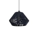 GLOBOSTAR® NUI 205-0071 Boho Κρεμαστό Φωτιστικό Οροφής με Ντουί 1 x E27 AC 220-240V IP20 - Μπλε - M36 x Π36 x Υ27cm