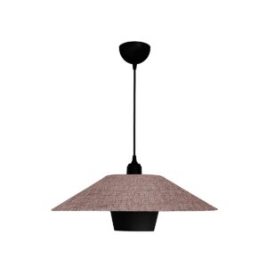 GLOBOSTAR® STORM 203-0294 Μοντέρνο Κρεμαστό Φωτιστικό Οροφής με Ντουί 1 x E27 AC 220-240V IP20 - Μαύρο & Μπεζ - Μ50 x Π50 x Υ24cm