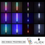 GloboStar® ALIEN-DIVA-BLACK-50-11 ALIEN Design DIVA Μοντέρνο Minimal Nordic Μεταλλικό Φωτιστικό Επιτραπέζιο - Πορτατίφ - Λαμπατέρ Μαύρο LED 10W 1500lm με Ασύρματο Χειριστήριο RF & Dimmer IP20 Πολύχρωμο RGBW Ψηφιακή με Τρεχούμενα Εφέ  Μ3 x Π1.6 x Υ50cm - Image 4