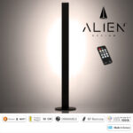 GloboStar® ALIEN-DIVA-BLACK-50-2 ALIEN Design DIVA Μοντέρνο Minimal Nordic Μεταλλικό Φωτιστικό Επιτραπέζιο - Πορτατίφ - Λαμπατέρ Μαύρο LED 8W 1040lm με Ασύρματο Χειριστήριο RF & Dimmer IP20 Φυσικό Λευκό 4500K Μ3 x Π1.6 x Υ50cm - Image 2