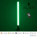 GloboStar® ALIEN-DIVA-BLACK-50-5 ALIEN Design DIVA Μοντέρνο Minimal Nordic Μεταλλικό Φωτιστικό Επιτραπέζιο - Πορτατίφ - Λαμπατέρ Μαύρο LED 8W 800lm με Ασύρματο Χειριστήριο RF & Dimmer IP20 Πράσινο Μ3 x Π1.6 x Υ50cm - Image 3