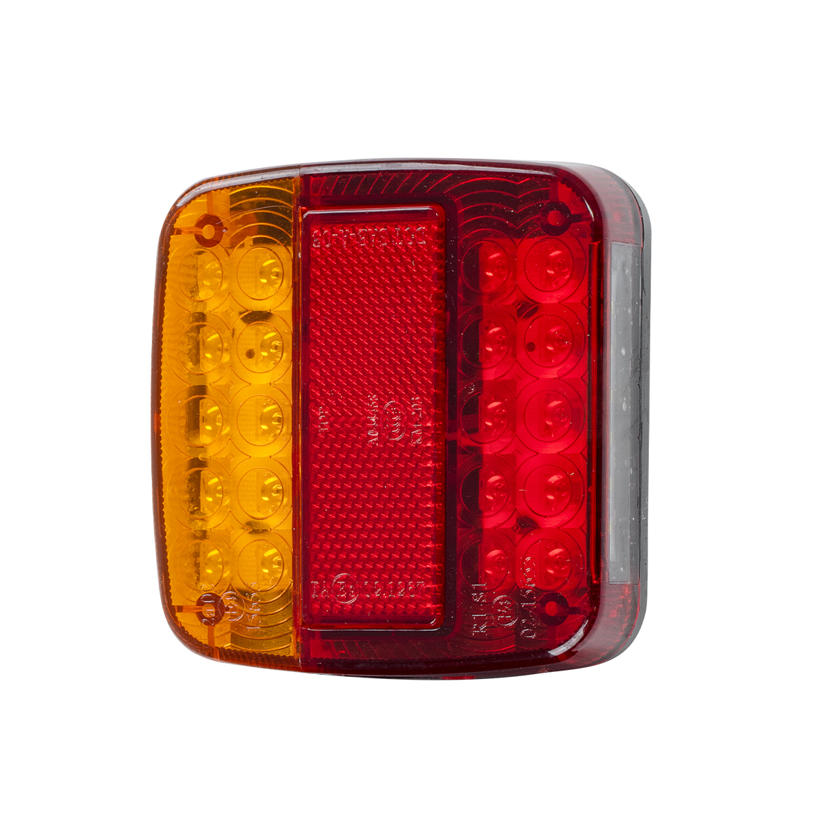 GloboStar® 79930 Ζευγάρι Universal Φανάρια για Τρέιλερ LED - DC 12V - Κόκκινο - Πορτοκαλί - Λευκό - Αδιάβροχα IP66 - Μ10.3 x Π10.3 x Υ3cm - 1 Χρόνο Εγγύηση - Image 2