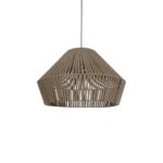 GLOBOSTAR® NUI 205-0068 Boho Κρεμαστό Φωτιστικό Οροφής με Ντουί 1 x E27 AC 220-240V IP20 - Μπεζ - M60 x Π60 x Υ41cm