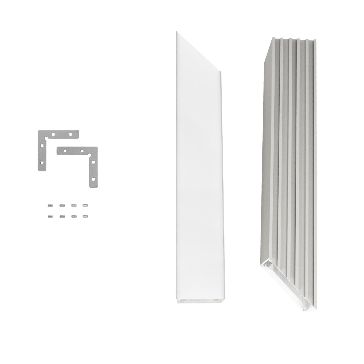 GLOBOSTAR® ALP-CORNER-SIDE90 BRIGHTRAIL 61779 Επιφανειακό / Κρεμαστό Προφίλ Αλουμινίου Γωνία με Λευκό Γαλακτερό Πατητό Κάλυμμα για Ταινίες LED IP20 - Γκρι Ανθρακί Ματ - Μ30 x Π5 x Υ7.5cm - Image 8