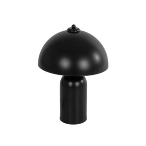 GloboStar® GASCO 204-0146 Μοντέρνο Eπιτραπέζιο Φωτιστικό Μονόφωτο 1 x E27 IP20 Μαύρο Μέταλλο - Μ25 x Π25 x Υ35cm