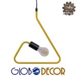 GloboStar® LIBBY 01097-1 Παιδικό Κρεμαστό Φωτιστικό Ανάρτηση Μονόφωτο 1 x E27 IP20 Κίτρινο Μέταλλο - Μ31 x Π31 x Υ16cm - Image 2