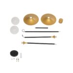 GLOBOSTAR® NOAH 999-0184 Μοντέρνο Κρεμαστό Φωτιστικό Οροφής με Ντουί 1 x E27 AC 220-240V IP20 - Γκρι & Μπεζ - Μ16 x Π16 x Υ30cm - Image 8