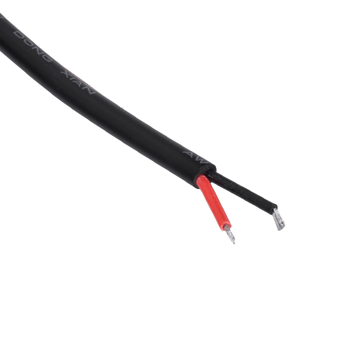 GloboStar® 70749 Καλώδιο Τροφοδοσίας DC 2 Μέτρων από Jack Male 2.1x5.5mm σε 2 x 0.3mm Ατερμάτιστο Καλώδιο Μ200 x Π1.1cm Μαύρο - Image 3