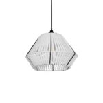 GLOBOSTAR® NUI 205-0063 Boho Κρεμαστό Φωτιστικό Οροφής με Ντουί 1 x E27 AC 220-240V IP20 - Λευκό - M36 x Π36 x Υ27cm