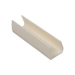GloboStar® 70629 Πλαστική Βάση Στήριξης για Neon Flex 120° - Μπεζ -Μ4.8 x Π1.4 x Υ1.3cm
