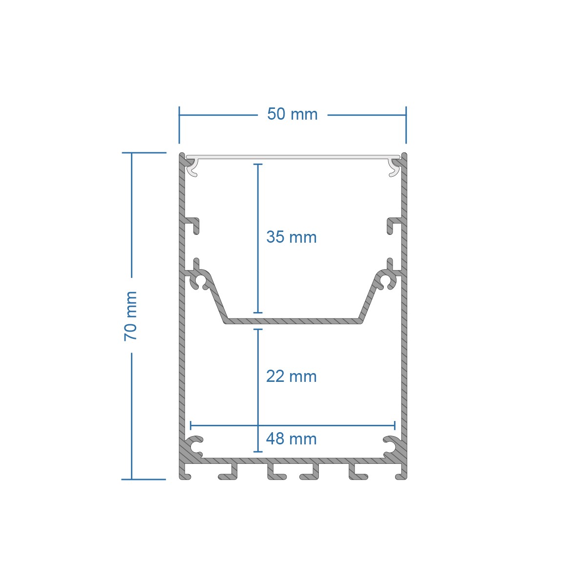 GLOBOSTAR® ALP-LINEAR BRIGHTRAIL 61775-3M Επιφανειακό / Κρεμαστό Προφίλ Αλουμινίου με Λευκό Γαλακτερό Πατητό Κάλυμμα για Ταινίες LED IP20 - Μαύρο Ματ - Μ300 x Π5 x Υ7.5cm - Image 10