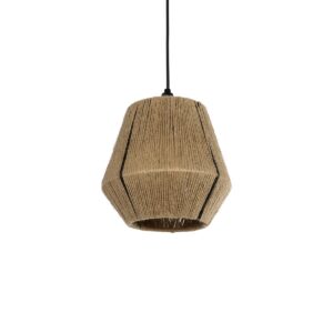 GLOBOSTAR® PULVIS 205-0083 Boho Κρεμαστό Φωτιστικό Οροφής με Ντουί 1 x E27 AC 220-240V IP20 - Μπεζ - M22 x Π22 x Υ22cm