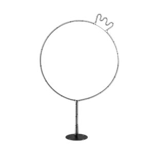 GLOBOSTAR® XMAS-CROWN-BIG Χριστουγεννιάτικο Διακοσμητικό Φωτιστικό LED 27.3W 1092lm 360° AC 220-240V Αδιάβροχο IP65 Θερμό Λευκό 2700K  - Μαύρο & Διάφανο - Μ88 x Π25 x Υ136cm - 2 Χρόνια Εγγύηση