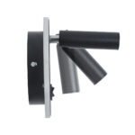 GloboStar® LADY-R 60938 Μοντέρνο Φωτιστικό Τοίχου - Απλίκα Ξενοδοχείου Bed Side LED 6W 600lm 36° & 360° AC 220-240V - Reading Light & Κρυφός Φωτισμός - Φορτιστής USB 3A - Φ15 x Υ7cm - Φυσικό Λευκό 4500K - Μαύρο - 3 Χρόνια Εγγύηση - Image 3