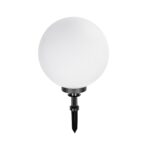 GLOBOSTAR® AGROS 61709 Φωτιστικό Κήπου / Καρφωτό με Ντουί 1 x E27 AC 220-240V Αδιάβροχο IP65 - Λευκό & Μάυρο - Μ40 x Π40 x Υ74cm