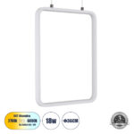 GloboStar® NEROBA 61303 Κρεμαστό Φωτιστικό Οροφής Linear Design LED CCT 18W 1980lm 360° AC 220-240V - Εναλλαγή Φωτισμού μέσω Διακόπτη On/Off All In One Ψυχρό 6000k+Φυσικό 4500k+Θερμό 2700k Μ29 x Π2 x Υ36cm - Λευκό - 3 Years Warranty