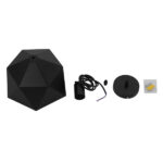GloboStar® HEXAGON 01195 Μοντέρνο Κρεμαστό Φωτιστικό Καμπάνα Μονόφωτο 1 x E27 IP20 Μαύρο & Χρυσό Μέταλλο - Μ46 x Π46 x Υ25cm - Image 6